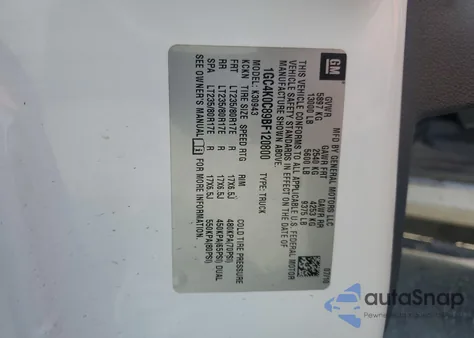 2011 Chevrolet Silverado K3500 Lt z USA, uszkodzony, nr VIN 1GC4K0C89BF120800